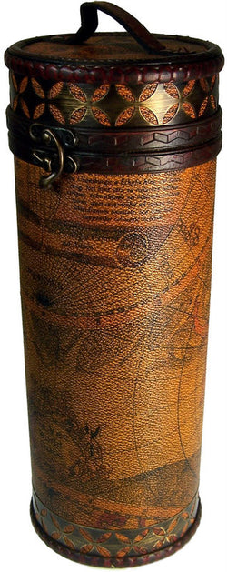 Upright Map Design - Holds 1 bottle - H 320mm antique-style-wine-boxes ,father-s-day