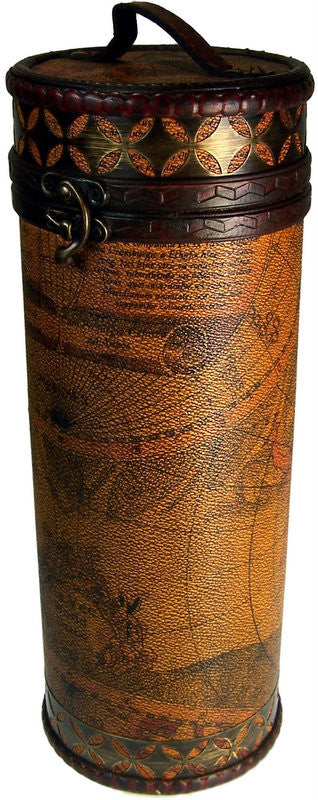 Upright Map Design - Holds 1 bottle - H 320mm antique-style-wine-boxes ,father-s-day