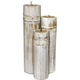 Set of 3 Bamboo Candles - Whitewash bamboo-mountain-candles