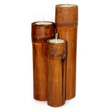 Set of 3 Bamboo Candles - Whitewash bamboo-mountain-candles