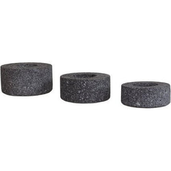 Lava Candle Holder Round - Set Of 3 contemporary-candle-holders