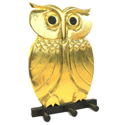 Wooden Coat Hanger - Owl Gold antique-style-buddha-heads ,wooden-decorative-coat-hangers