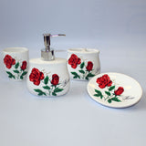 Ceramic Bath Set - Roses in Bloom ceramic-bath-sets