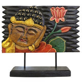 Lrg Buddha Stand carved-golden-buddhas