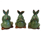 Bunny Money Boxes Set of Three - Teal bunny-money-boxes