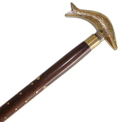 Walking Stick - Fish Topped brass-topped-walking-sticks