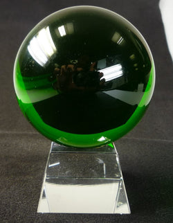 80mm Green Crystal Ball On Stand coloured-crystal-balls