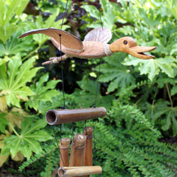 Coconut Duck Windchime coconut-wind-chimes ,coconut-wind-chimes