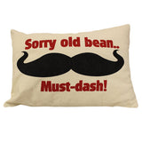 Canvas Cushion Cover - With a Great Mustache canvas-cushion-covers-with-quotes ,father-s-day