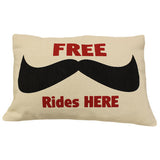 Canvas Cushion Cover - With a Great Mustache canvas-cushion-covers-with-quotes ,father-s-day