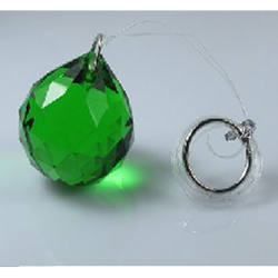 50mm Crystal Sphere - Green faceted-crystal-spheres