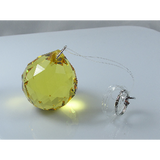 50mm Crystal Sphere - Green faceted-crystal-spheres