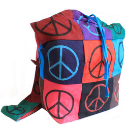 Cotton Patch Sling Bags - Peace antique-style-buddha-heads ,cotton-patch-sling-bags