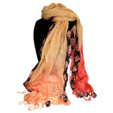 Linen Décor Scarf - Peach Cream & Rose pure-linen-decor-scarves