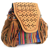 Venetian - Black Stripy With Fringe antique-style-buddha-heads ,italian-style-handbags