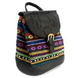 Venetian - Black Stripy With Fringe antique-style-buddha-heads ,italian-style-handbags