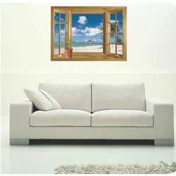 Wall Art - A Window to a Beach flat-pack-budget-wall-art-stickers