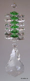 Green & Clear Cluster With Leaf Drop hanging-crystals-with-designer-clusters