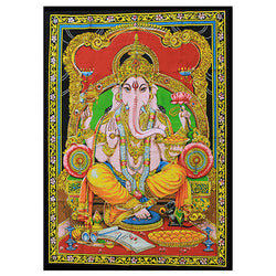 Indian Wall Art Print - Ganesh indian-cotton-wall-art-prints