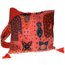 Ethnic Bag - Elephant Patch - Red multi-patch-indian-ethnic-bags