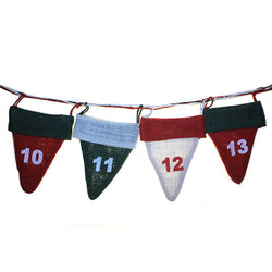 Elf Hats Advent Calendar christmas ,xmas-jute-advent-calenders