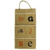 Jute Organiser 6 pockets - Numbers jute-pocket-organisers