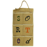 Jute Organiser 6 pockets - Numbers jute-pocket-organisers