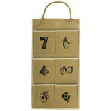 Jute Organiser 6 pockets - Numbers jute-pocket-organisers