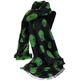 Unisex Rich Kid Skull Scarf - Teal & Pink unisex-rich-kid-skulls-scarves ,halloween