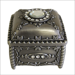 Jewellery Casket - Box with Crystals metal-jewellery-caskets