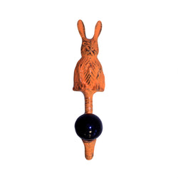 Metal Hook - Rabbit Hook - Orange easter ,vintage-animal-metal-hooks