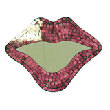 Mosaic Mouth Mirror - Medium Red mother-s-day ,mosaic-mouth-mirrors