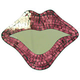 Mosaic Mouth Mirror - Medium Red mother-s-day ,mosaic-mouth-mirrors