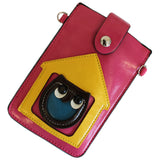 Owl Pouch - White & Yellow owl-pouches-recycled-leather