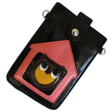 Owl Pouch - White & Yellow owl-pouches-recycled-leather