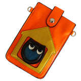 Owl Pouch - White & Yellow owl-pouches-recycled-leather