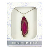 Silver Plated Agate Pendant - Pink silver-plated-agate-pendants