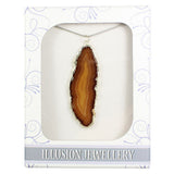 Silver Plated Agate Pendant - Pink silver-plated-agate-pendants