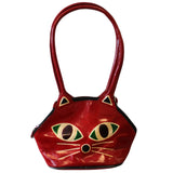 Pussy Cat Bag - green pussy-cat-hand-bags-recycled-leather