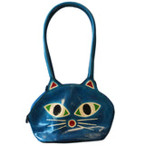 Pussy Cat Bag - green pussy-cat-hand-bags-recycled-leather