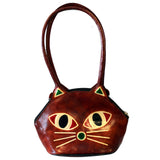 Pussy Cat Bag - green pussy-cat-hand-bags-recycled-leather