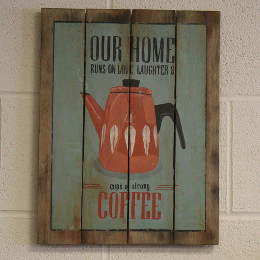 Wooden Coffee Sign - Our Home wooden-coffee-signs