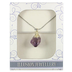 Rough Amethyst Point Pendant silver-plated-mineral-pendants