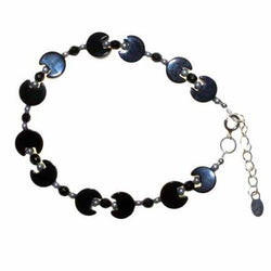 Black Moon, Stone & Silver Bracelet silver-and-gemstone-bracelets