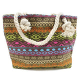 Rope Handle Bag - Bali Blues antique-style-buddha-heads ,classic-rope-handled-bags