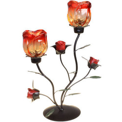 Twin Rose Standing Romantic Candle Holder candles ,romantic-candle-holders ,mother-s-day