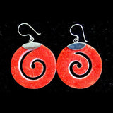 Leaf Drop Coral Earrings silver-coral-earrings