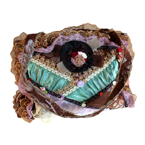 Shabby Chic Squarish Bag - Chocolate shabby-chic-slightly-gothic-bags