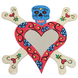 Floral Skull Bones Heart Red / Ivory valentine-s-day ,floral-skulls