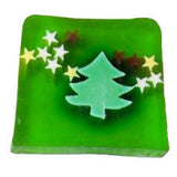 Mini Christmas Trees & Stars Soap - 115g Slice buy-per-slice ,christmas